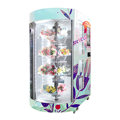 La máquina expendedora de Fresh Flower Station del florista automatizó 24 horas de sistema teledirigido