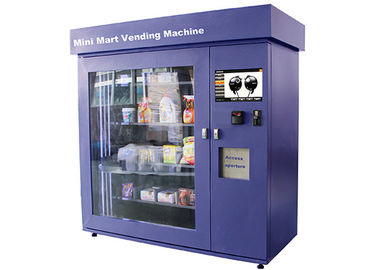 Mini máquina expendedora grande del centro comercial de la ventana de cristal con el tablero de control industrial del grado