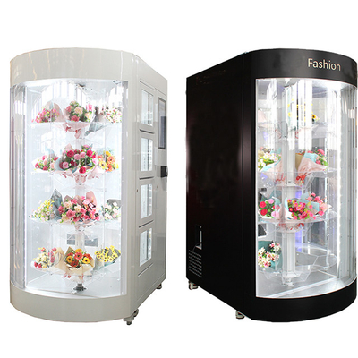 Flor móvil Rose Vending Machine With Fridge de la exhibición y ventana transparente AC120V