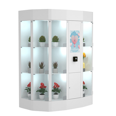 Armario de la venta de la flor de la pantalla táctil de 22 pulgadas con el sistema de enfriamiento del refrigerador