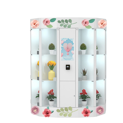 Máquina expendedora redonda del refrigerador del dispensador de la flor con el armario de enfriamiento elegante 120V