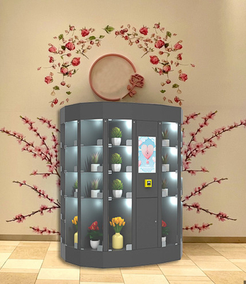 Máquina expendedora redonda del refrigerador del dispensador de la flor con el armario de enfriamiento elegante 120V