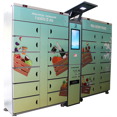 Refrigeración automática Vending Armarios de taquilla Frutas Cupcake refrigeradas 24 horas con control remoto
