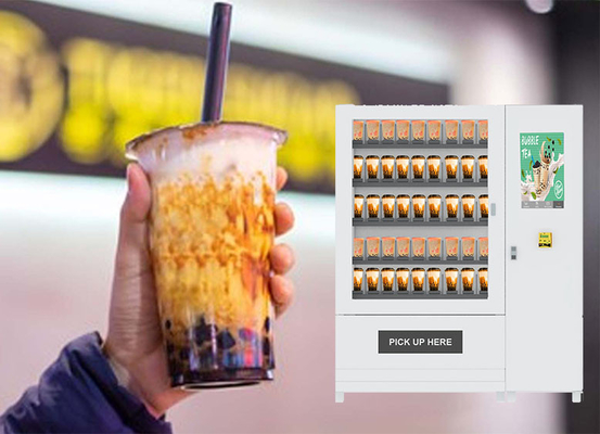 Máquina de venta de té de leche con burbujas con LCD de 22 pulgadas