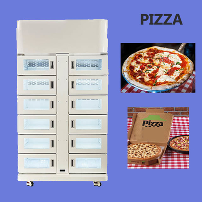 24 horas de autoservicio Smart Locker Máquina expendedora de pizzas Food Locker con refrigerador