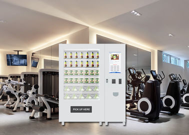 Máquina expendedora fresca refrigerada de la ensalada de la fruta automática pantalla de la publicidad de 22 pulgadas