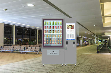 Máquina expendedora de Bill Note Credit Card Operated de la moneda para las bebidas de los bocados con la función grande de la publicidad de la pantalla táctil