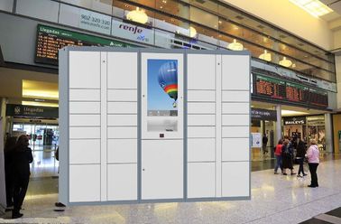 Armarios de alquiler públicos electrónicos de Smart CRS de alquiler con diversas idiomas UI de los dispositivos del pago para el aeropuerto