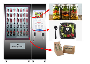Armario sano de la venta de la comida, máquina expendedora de la ensalada con el sistema teledirigido