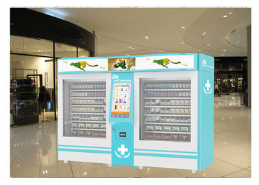 Máquina expendedora al aire libre interior de la medicina de la droga de la elevación del elevador con la publicidad de la pantalla