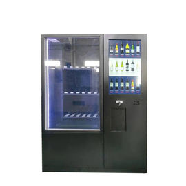 Máquina expendedora refrigerada actuada efectivo del queso del jugo de la soda de la leche del vino de la cerveza de la bebida con en pantalla grande y teledirigido