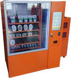 máquinas expendedoras sanas del No-tacto para la ensalada con la plataforma teledirigida del refrigerador