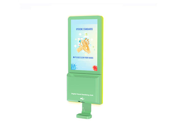 Señalización del dispensador 1080p Lcd Digital del desinfectante de la mano de Wifi con temperatura