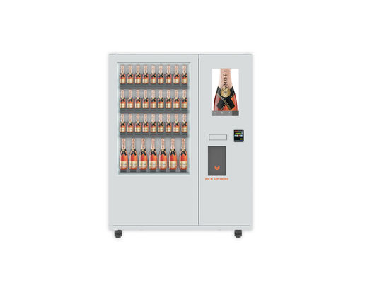 Mini máquina expendedora del vino del centro comercial de Winnsen con el sistema de la elevación del elevador, pantalla táctil de 22 pulgadas