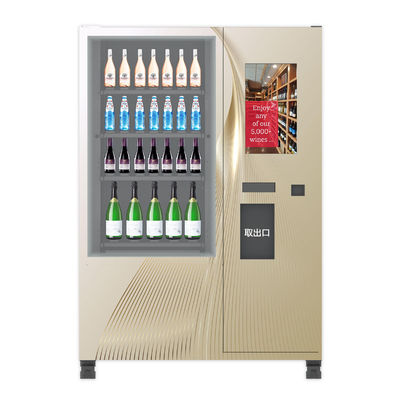 Máquina expendedora elegante automática del vino de las multimedias con el sistema del elevador, quiosco de la venta de la cerveza del jugo
