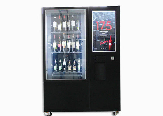 La botella en pantalla grande del champán de la cerveza del vino espumoso del autoservicio automático puede máquina expendedora para el equipo de la seguridad