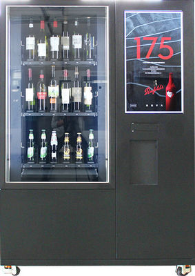 Función publicitaria remota de la ayuda de Wifi de la máquina expendedora del vino del pago con tarjeta de crédito