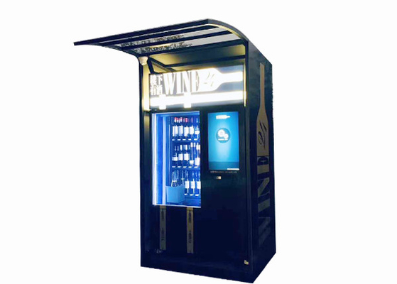 Máquina expendedora automatizada del vino de 22 pulgadas con el refrigerador y el elevador