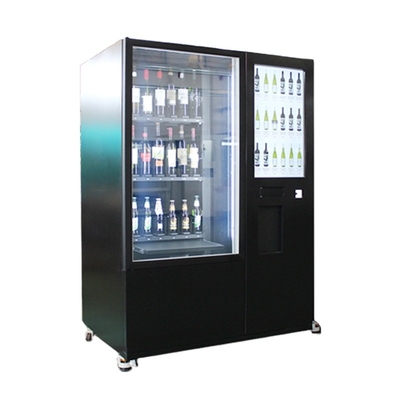 Máquina expendedora refrigerada del vino del whisky con el sistema de la banda transportadora