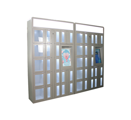Puertas transparentes que venden la plataforma teledirigida de la pantalla de la publicidad del armario