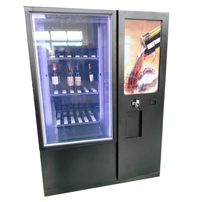 Máquina expendedora de encargo del vino con el elevador y el lector de tarjetas