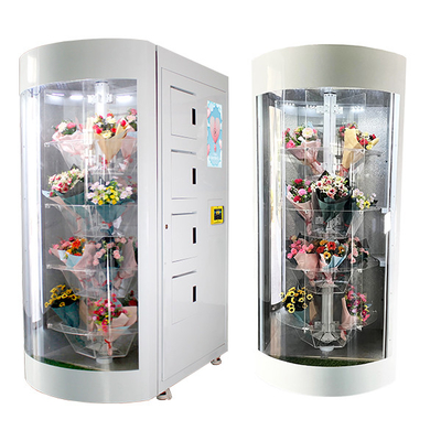La máquina expendedora de gama alta de la flor fresca laminó el acero con la pantalla LCD táctil
