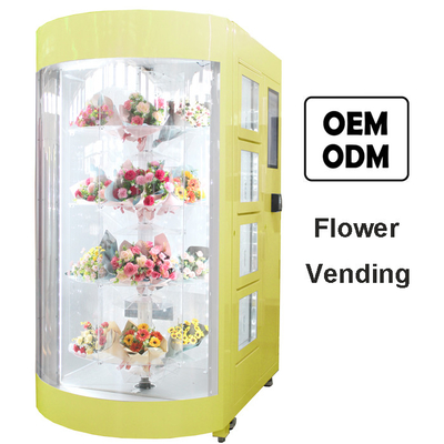 24 horas de la conveniencia de la máquina expendedora floral de la tienda de la tienda del equipo de ODM floral del OEM con el humectador