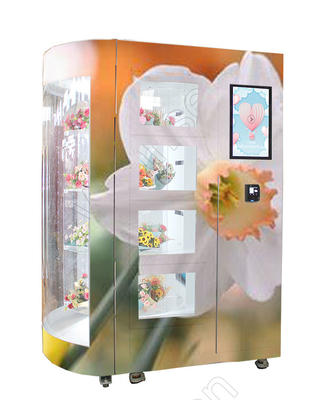 24 horas de pago de Mini Mart Flower Vending Lockers Machine Smart Card laminaron el acero