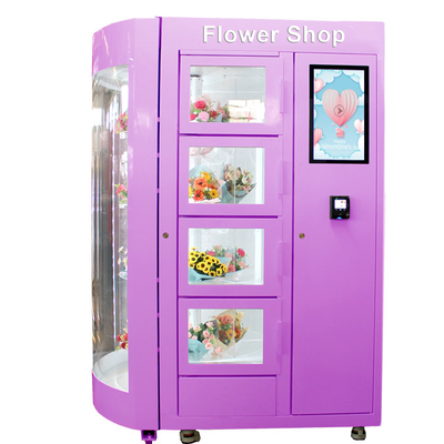 Máquina expendedora automática de enfriamiento elegante 120V de la flor con capacidad grande