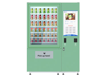 Máquinas expendedoras frescas de la ensalada de la fruta automática pantalla de 32 pulgadas con la refrigeración