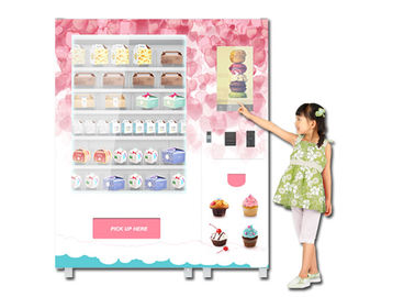 Máquina expendedora de enfriamiento refrigerada de la comida, máquina expendedora sana de la comida con microonda