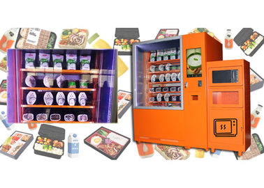 Máquina expendedora de enfriamiento refrigerada de la comida, máquina expendedora sana de la comida con microonda