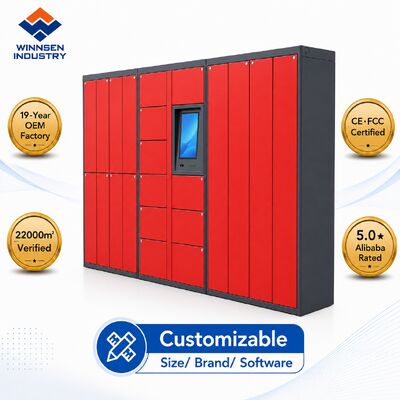 Calidad Winnsen Smart Laundry Locker con pantalla táctil Android de 15.6 pulgadas, gestión remota en la nube y compartimientos personalizables fábrica