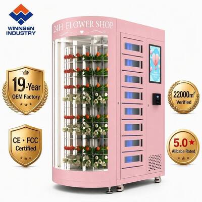Calidad Máquina expendedora de flores frescas con certificación R290 Eco de Winnsen FCC Compatible con la ADA 24 horas al día, 7 días a la semana fábrica