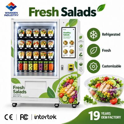 Calidad Máquina expendedora de ensalada Winnsen con sistema Android Certificado CE FCC Garantia de un año fábrica
