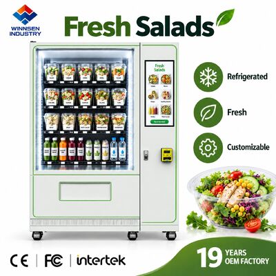 Calidad Máquina de venta de ensalada Winnsen Custom OEM ODM Blanco Negro Color Opciones de diseño del logotipo fábrica