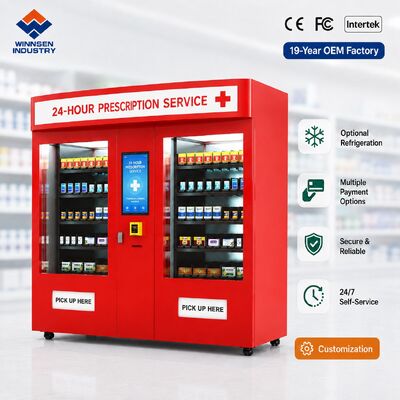 Calidad Winnsen Campus Pharmacy Vending Machine 24H Medicine Dispenser for School Health Center fábrica