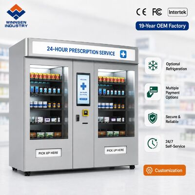 Calidad Máquina expendedora de farmacia ambulatoria Winnsen para recogida automática de recetas sin contacto para hospitales fábrica