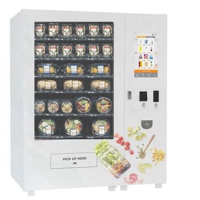 máquina expendedora robótica combinada elegante con el sistema de la elevación para la magdalena del sushi de la ensalada del bocadillo de la comida fresca con el horno de microondas
