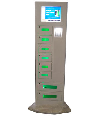 Estación de carga del teléfono móvil del acceso de la tarjeta de nota de la moneda con la pantalla táctil para el centro comercial