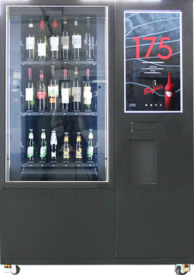 Máquina expendedora múltiple de la botella de cristal del pago del whisky con el elevador del transportador