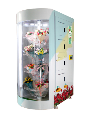 Máquina expendedora de la flor blanca con Humidty y control de la temperatura