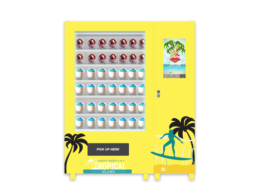 Auto comercial del sistema del elevador del coco del agua de crédito de la tarjeta de la máquina expendedora interior de la comida