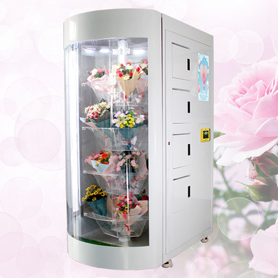 Máquina expendedora floral de 360 rotaciones con el lector de la tarjeta de crédito