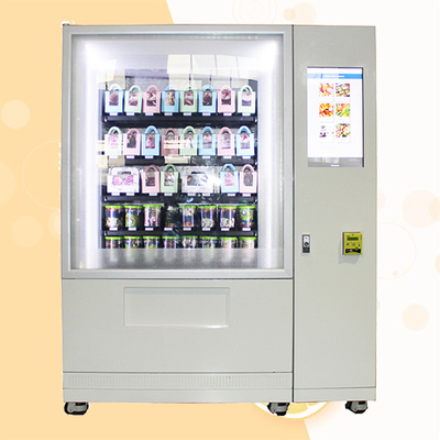 Líquido refrigerador elegante automático de la fruta de la verdura de ensalada de la máquina expendedora con la banda transportadora