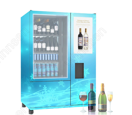 máquina expendedora electrónica interactiva de la pantalla táctil de 22 pulgadas para el alcohol de la cerveza del vino espumoso del champán de la bebida