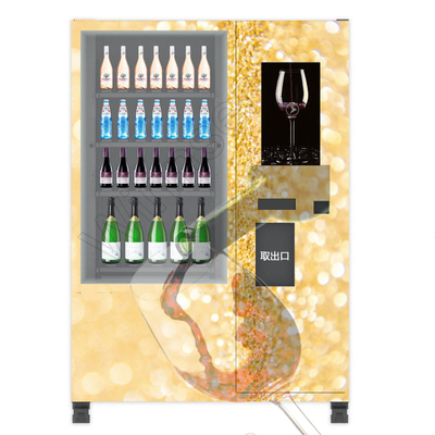 Máquina expendedora electrónica elegante de la pantalla táctil para el alcohol de la cerveza del vino espumoso del champán de la bebida