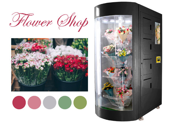 Holland Denmark Customized 24 horas del Fresco-corte de máquina expendedora de la flor con el humectador de la refrigeración para el mercado de Europa