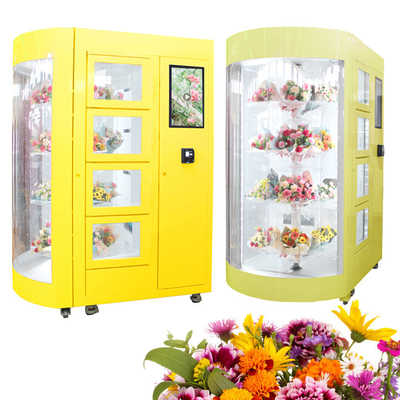 24 horas de la conveniencia de la máquina expendedora floral de la tienda de la tienda del equipo de ODM floral del OEM con el humectador